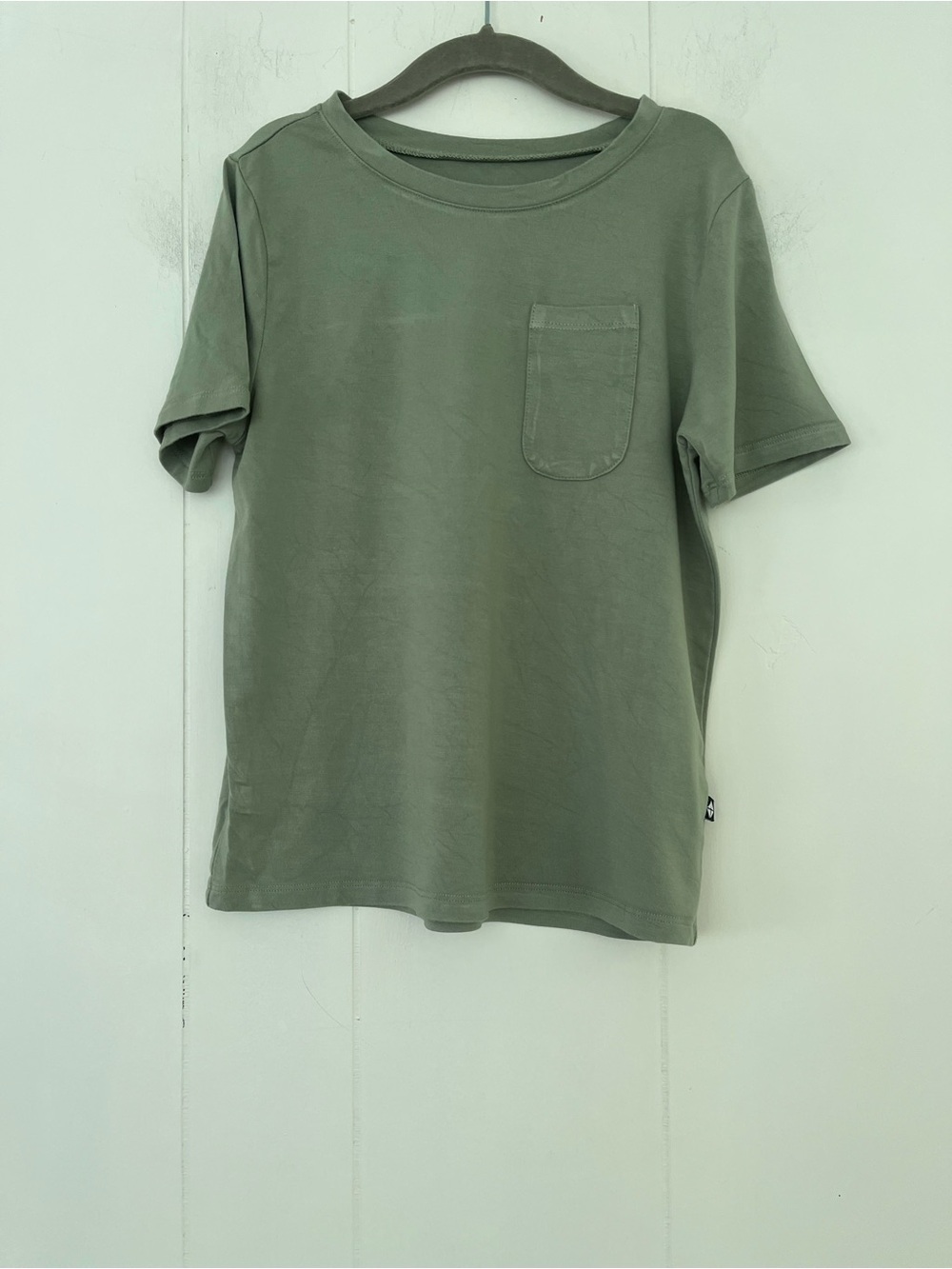 Kyte BABY Retired Thyme Green Short Sleeve Crew Neck Pocket Tee Size 7 - Picture 12 of 12